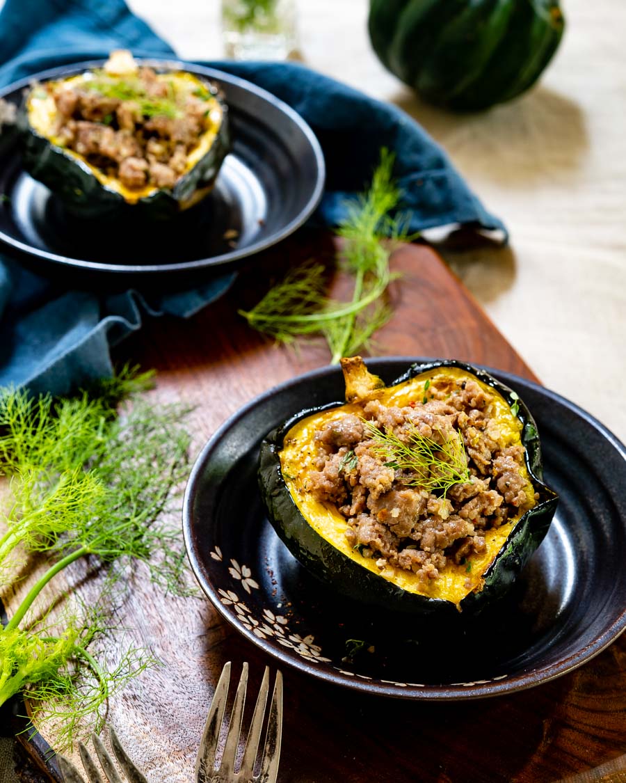 Sausage Stuffed Acorn Squash With Fennel Hostess At Heart