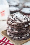 If you love rich chewy centers and a delicate outer crunch, you are going to love these Easy Dark Chocolate Cookies! | HostessAtHeart.com
