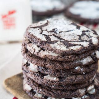 If you love rich chewy centers and a delicate outer crunch, you are going to love these Easy Dark Chocolate Cookies! | HostessAtHeart.com
