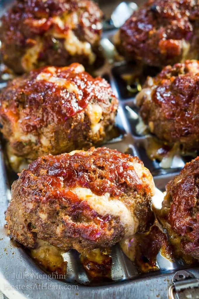 Lightened-Up Cheesy Meat Loaf Minis - Hostess At Heart