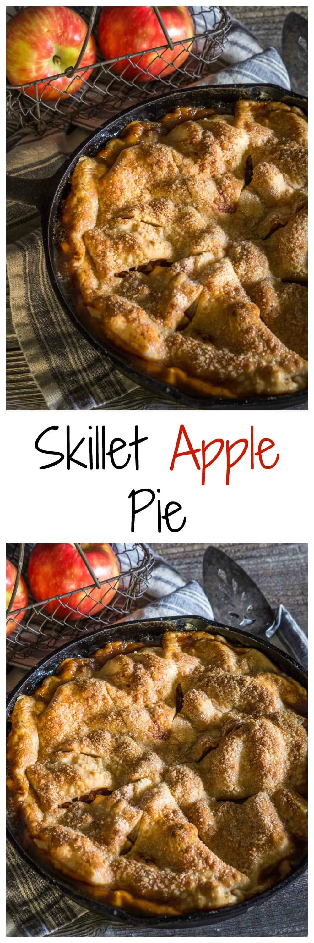 Rustic Skillet Apple Pie Recipe - Hostess At Heart