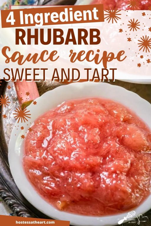 4 Ingredient Simple Rhubarb Sauce Recipe Hostess At Heart