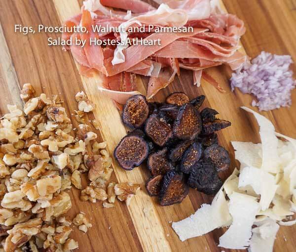Mixed Green Salad with Fig, Prosciutto, Walnut and, Parmesan