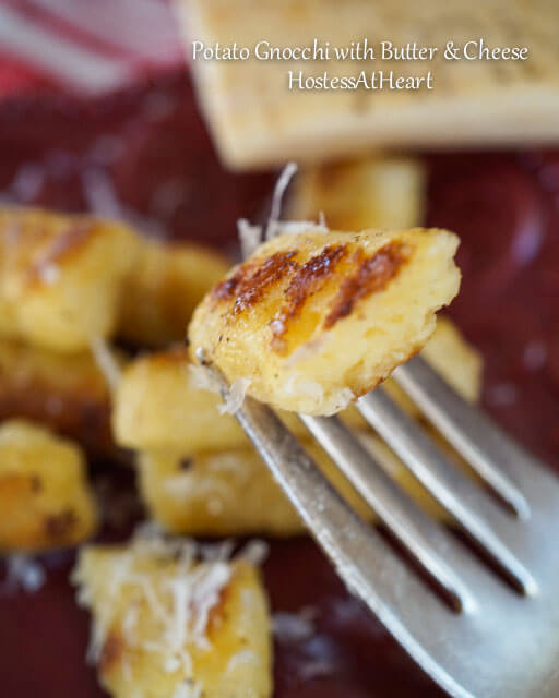 Potato Gnocchi with Butter and Cheese - Hostess At Heart