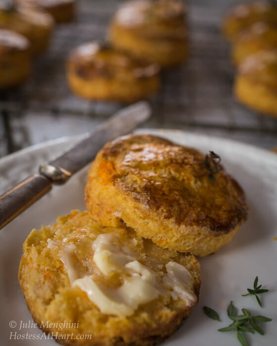 Herb Topped Sweet Potato Biscuits | Hostess At Heart