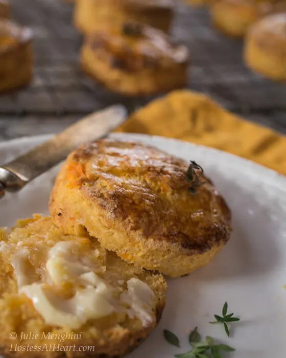 Herb Topped Sweet Potato Biscuits | Hostess At Heart