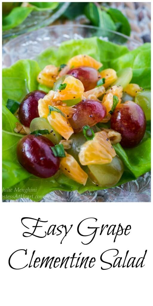 Easy Grape and Clementine Salad is packed with fresh ingredients and perfect for school lunches.