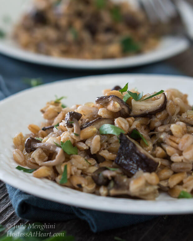 Farro With Mushrooms And Thyme Hostess At Heart