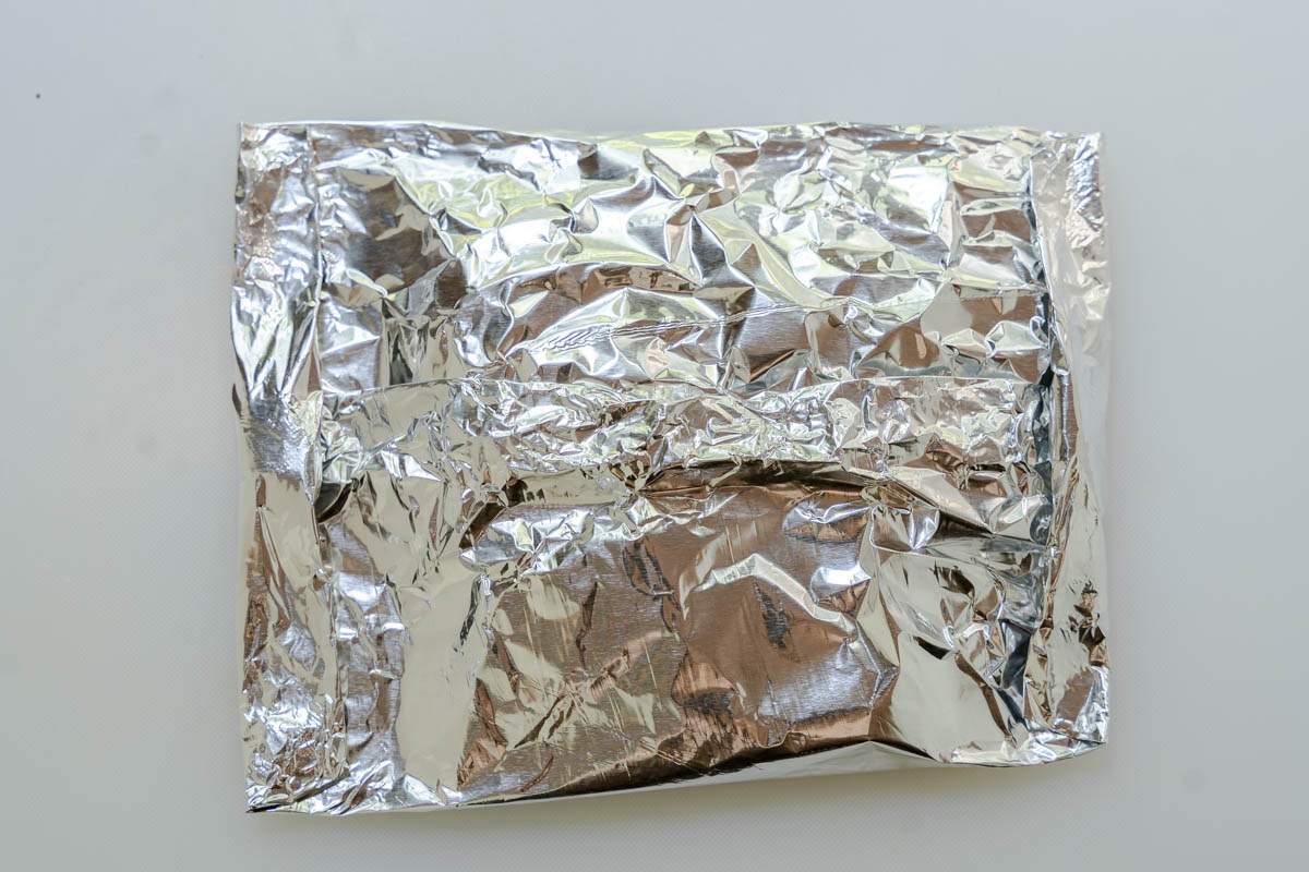 Grilled Sweet Potatoes In Foil 5 Two photos of sliced sweet potatoes showing the correct thickness.
