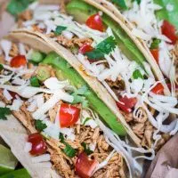 Crockpot Chipotle Chicken Tacos take the guesswork out of what's for dinner. Everyone will love this simple yet delicious recipe | HostessAtHeart.com