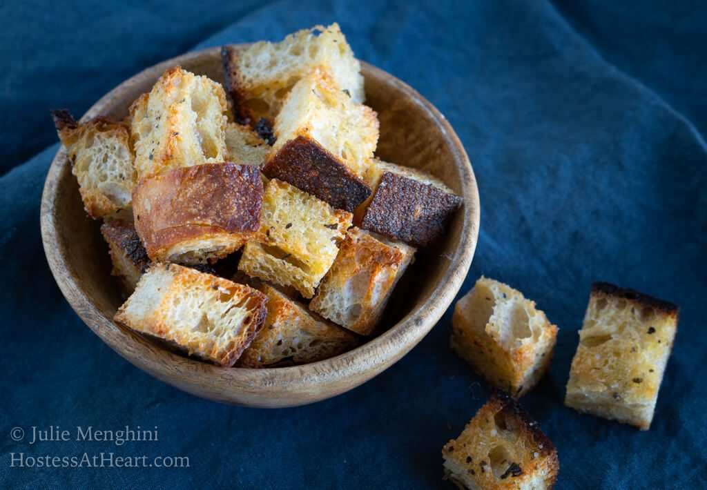 EASIEST Homemade Croutons (can be made with any bread)