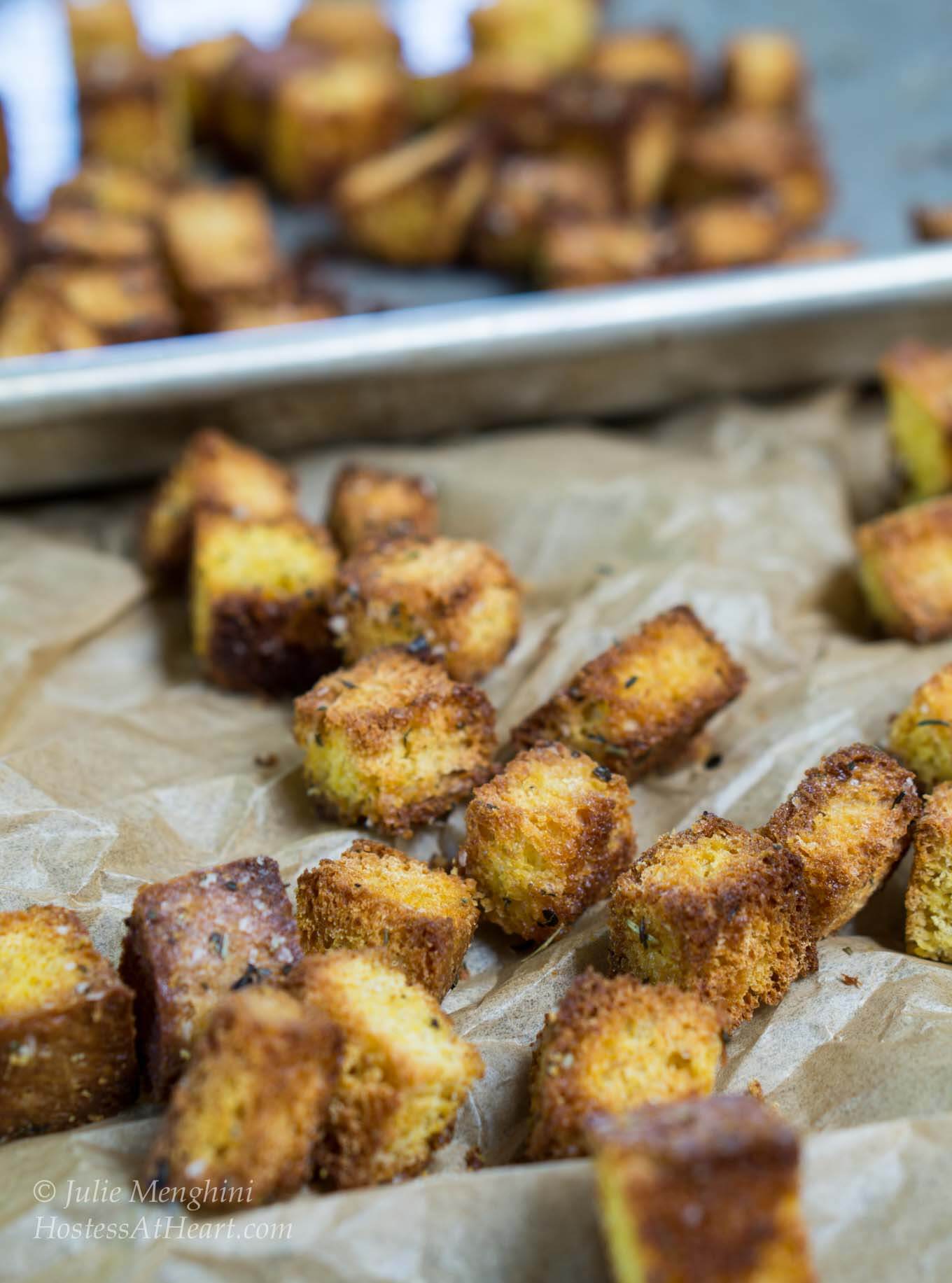 Easy Homemade Bread Croutons Recipe Hostess At Heart