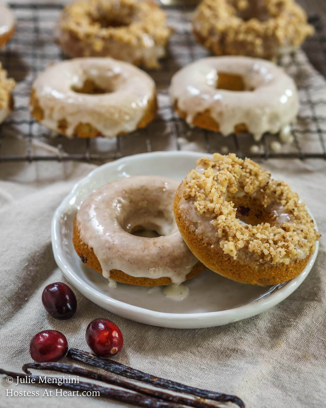 Cranberry Vanilla Baked Donuts Recipe - Hostess At Heart