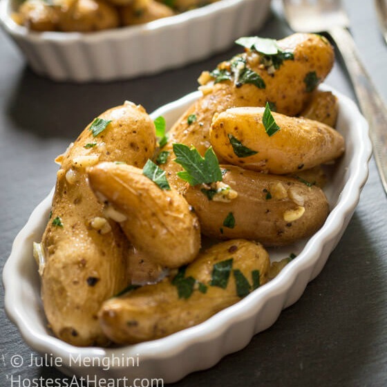 Garlic Fingerling Potatoes | Hostess At Heart