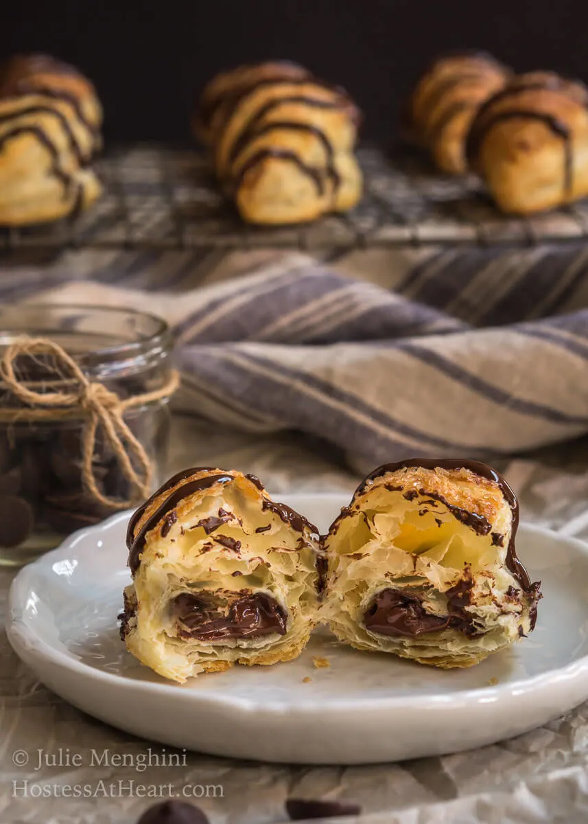 Dark Chocolate Puff Pastry Hand Pies 