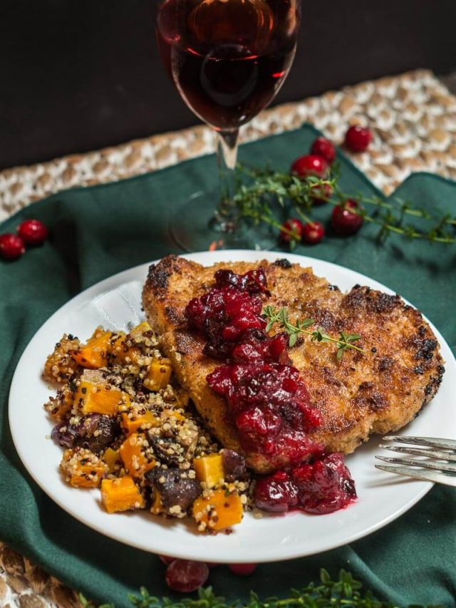 Pork Chops with Cranberry-Thyme Sauce Story