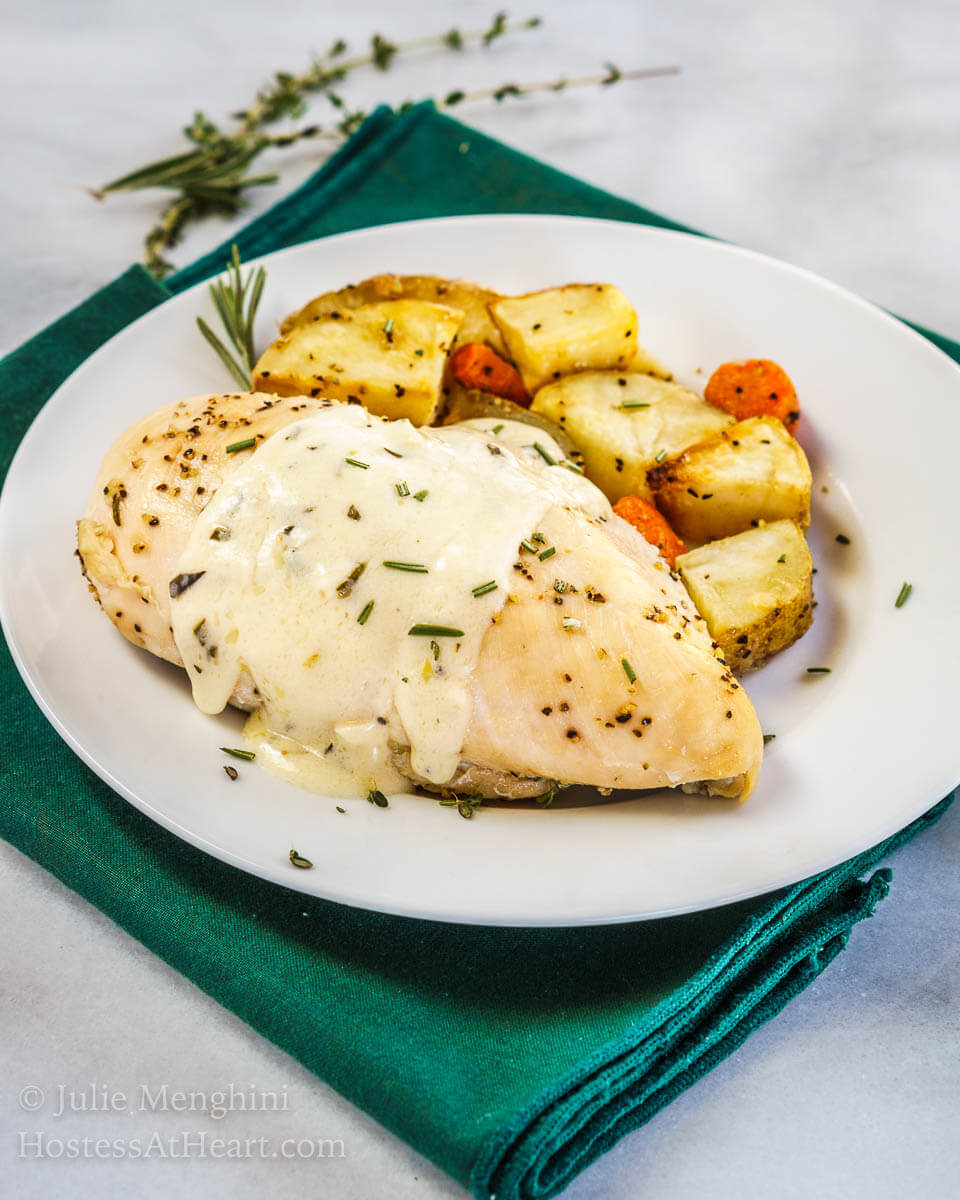 Lemon Herb Chicken with Roasted Potatoes - #GetWellMichelle - Hostess ...