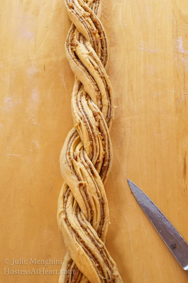 Cinnamon nut filled dough twisted into a rope - HostessAtHeart.com