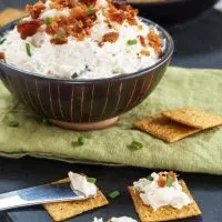 Easy Crab Dip with Bacon recipe will appeal to anyone that walks through the door. It's perfect for a fancy affair or the next pigskin party. | HostessAtHeart.com