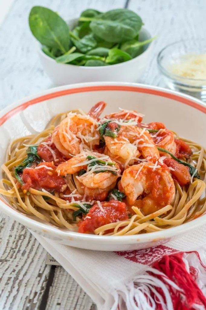 Bowl of Shrimp Fettuccine 