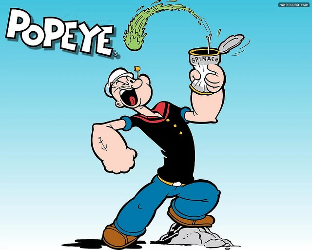 Cartoon of Popeye the sailor man.