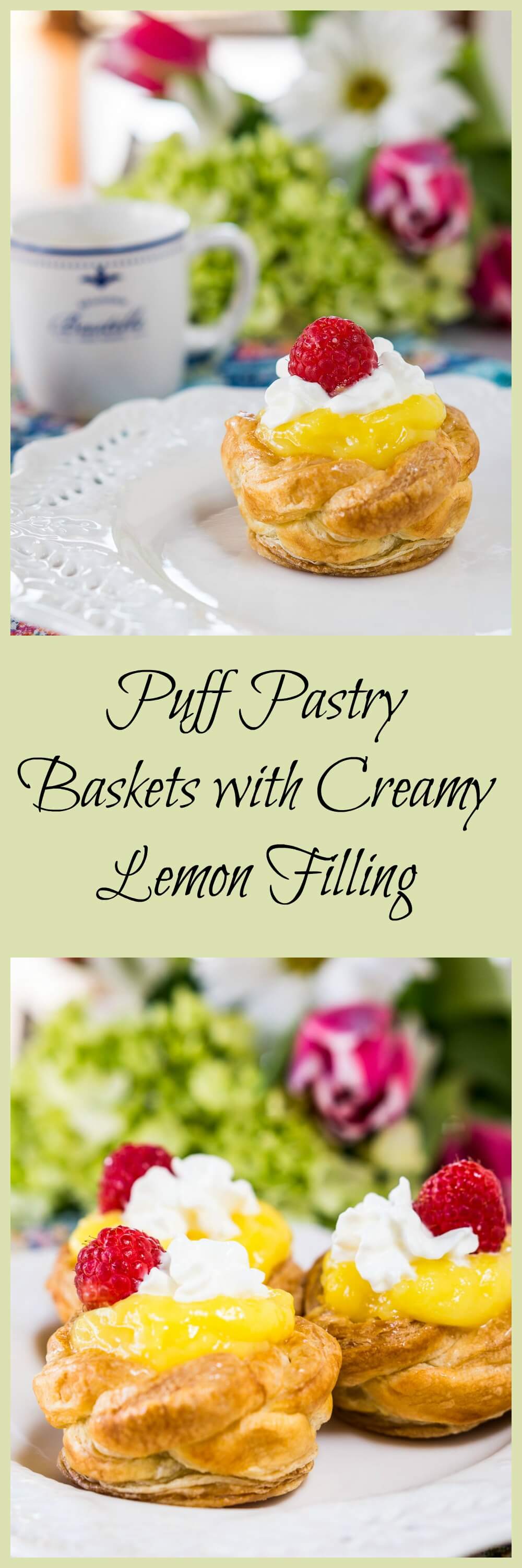 Puff Pastry Baskets with Creamy Lemon Filling Hostess At Heart