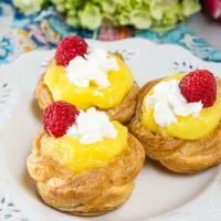 Puff Pastry Baskets with Creamy Lemon Filling are the perfect way to welcome in Spring. They are perfect for a sunny brunch or Easter dinner. | HostessAtHeart.com