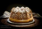 Festive Cherry Almond Kugelhopf Bread is soft and tender. It has a cherry aroma and while not sweet, the baked cherries give it a nice pop of sweet tartness. | HostessAtHeart.com