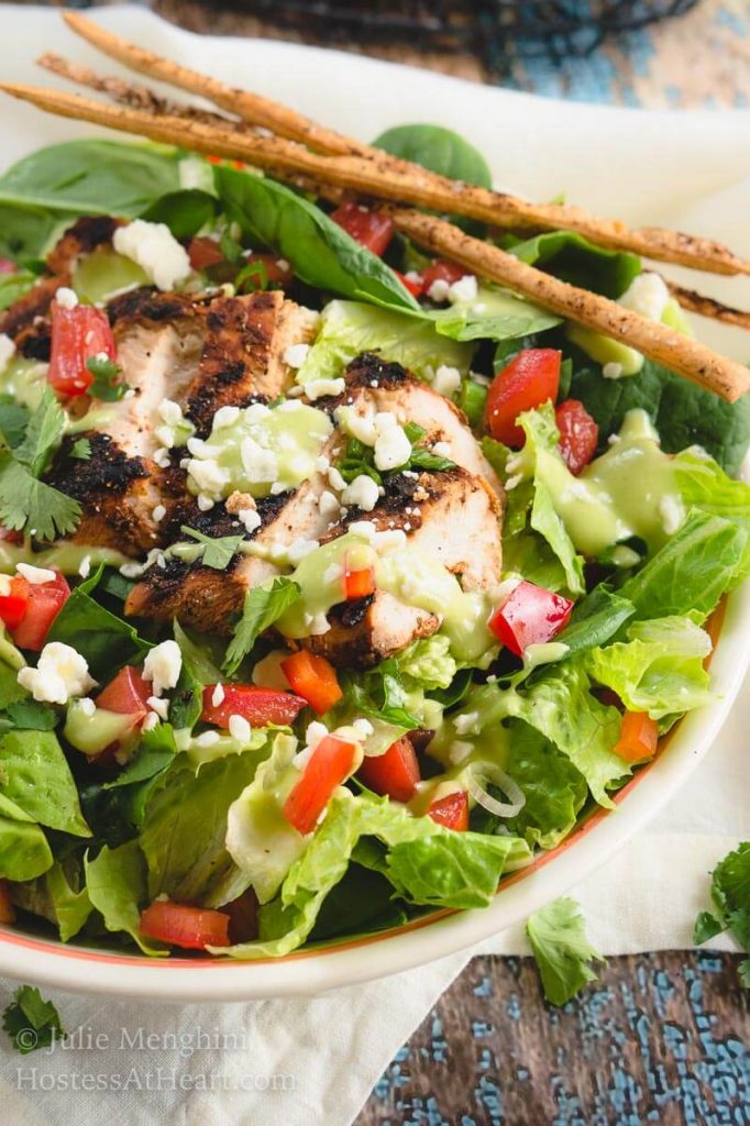 Mexican Grilled Chicken Chopped Salad with Honey Jalapeno Dressing ...