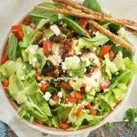 Mexican Grilled Chicken Chopped Salad with Honey-Jalapeno Dressing is a party of flavors and textures!