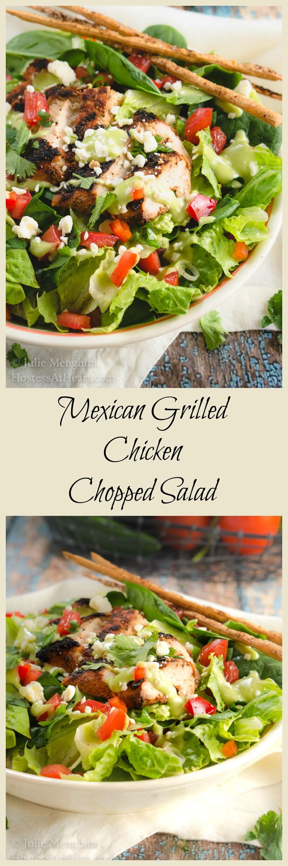 Mexican Grilled Chicken Chopped Salad with Honey Jalapeno Dressing ...