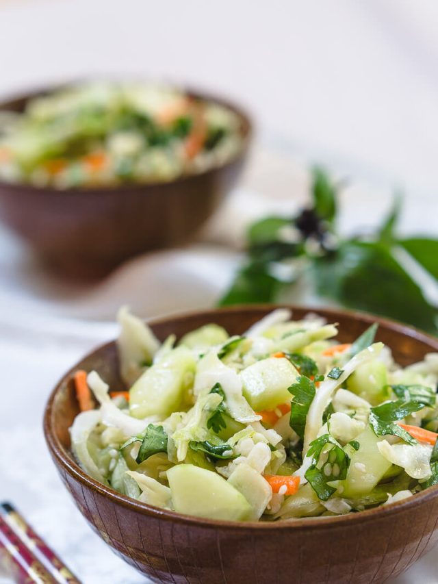 Thai Basil Cabbage Slaw with Jalapeno Recipe Story