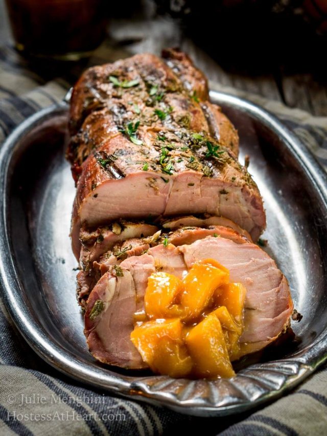 Grilled Pork Tenderloin with Peach Rum Sauce Story