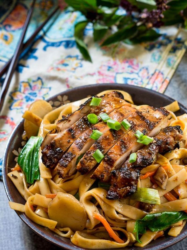 Saucy Thai Basil Chicken Noodle Bowl Recipe Story