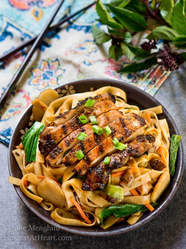 Thai Basil Chicken Noodle Bowl Recipe Story