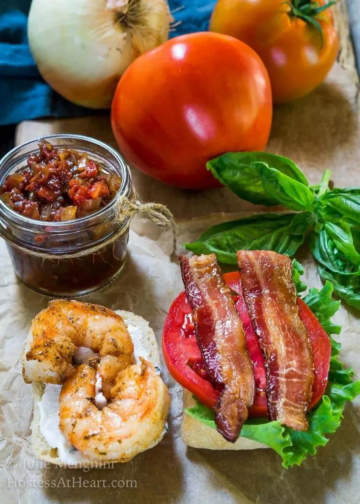 The Most Amazing Shrimp BLT Sandwich is the very best sandwich that we have ever had.  It is an explosion of flavors, textures, and deliciousness!