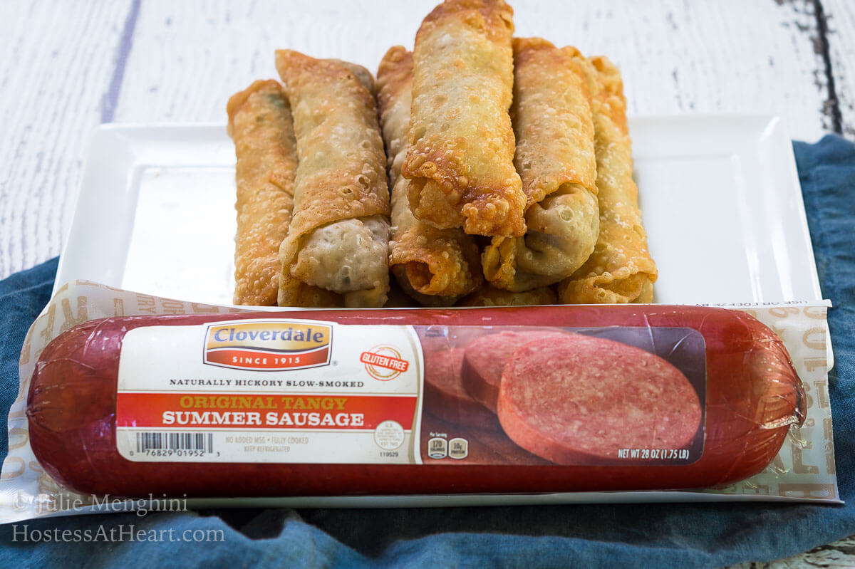 Zesty Garlic Summer Sausage Egg Rolls Story - Hostess At Heart