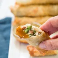Zesty Garlic Summer Sausage Egg Rolls were announced as one of the best ever in a recent poll. They make a perfect appetizer or meal. | HostessAtHeart.com