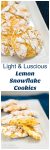 4 Ingredient Light and Luscious Lemon Snowflake Cookies are so easy to make and literally melt in your mouth.  They are the perfect delicious no-fuss cookie recipe. HostessAtHeart.com