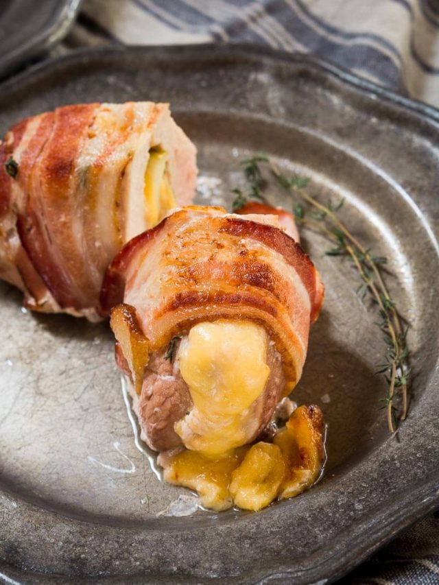 Cheese Stuffed Pork Chops with Apple Story
