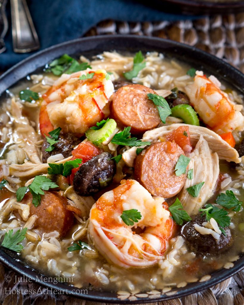 Chicken Shrimp and Sausage Gumbo Recipe - Hostess At Heart