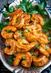Sensational Baked Blackened Shrimp Recipe is delicious and so versatile. It makes a great appetizer or is perfect for tacos or pasta. Best of all, it is a healthier option and takes only 10 minutes start to finish! | HostessAtHeart.com