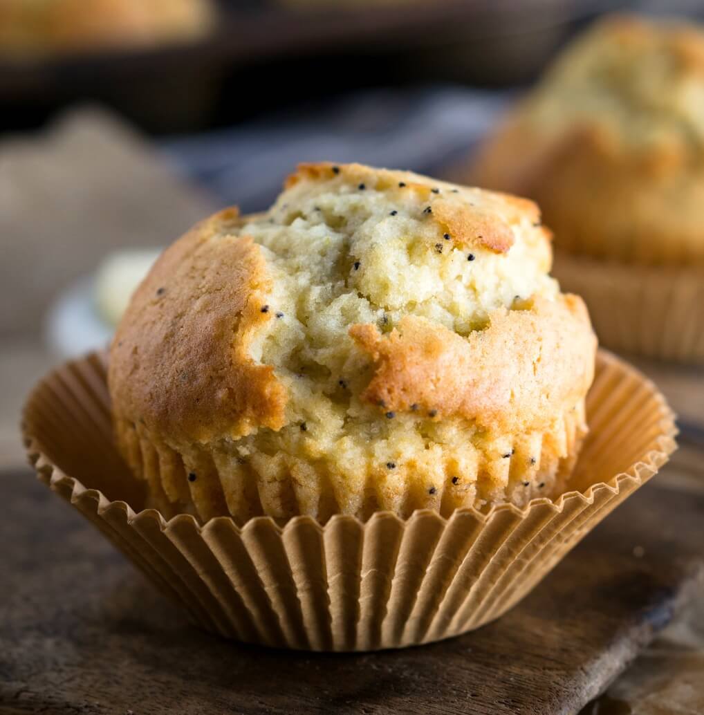 Side view of a muffin