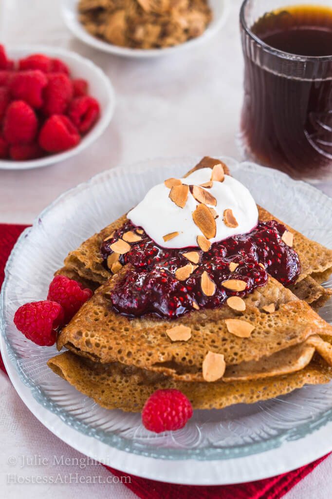 Swedish Pancake with Raspberry Compote