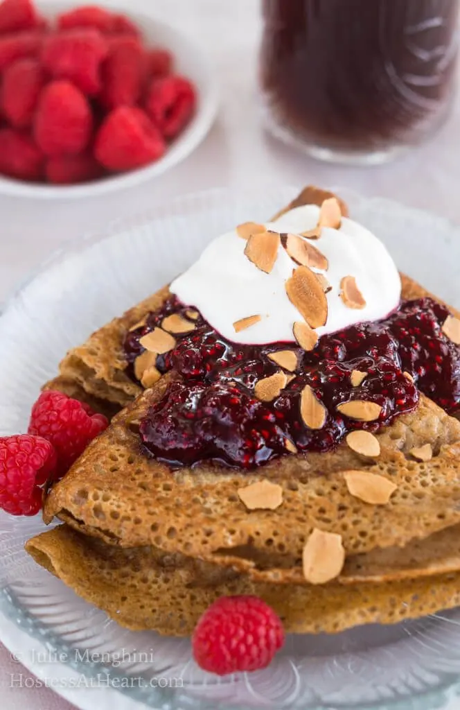 Swedish Pancake with Raspberry Compote