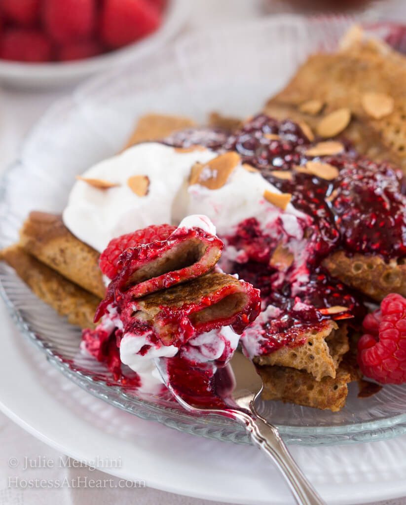 Swedish Pancake with Raspberry Compote