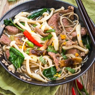 Spicy Asian Beef Noodle Bowl