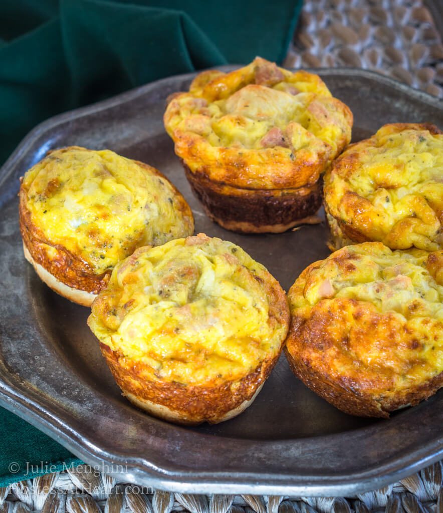 Ham and 3 cheese egg cups