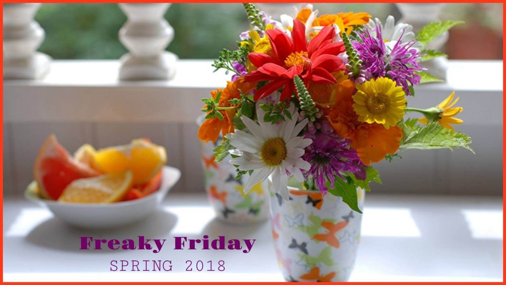 Banner for for a spring blog hop called freaky friday.
