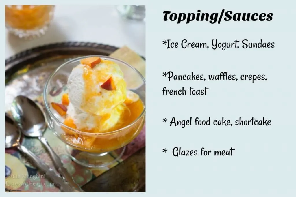 Fresh peach icecream 2025 topping